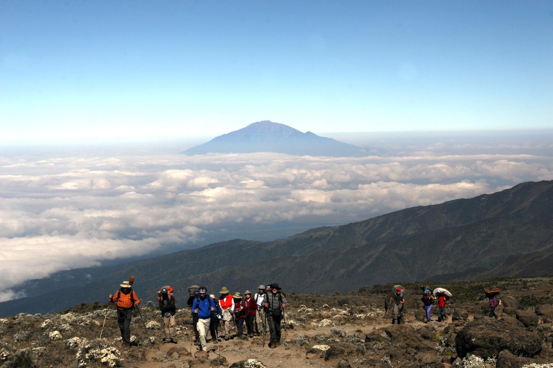 Mt Meru från Kilimanjaro